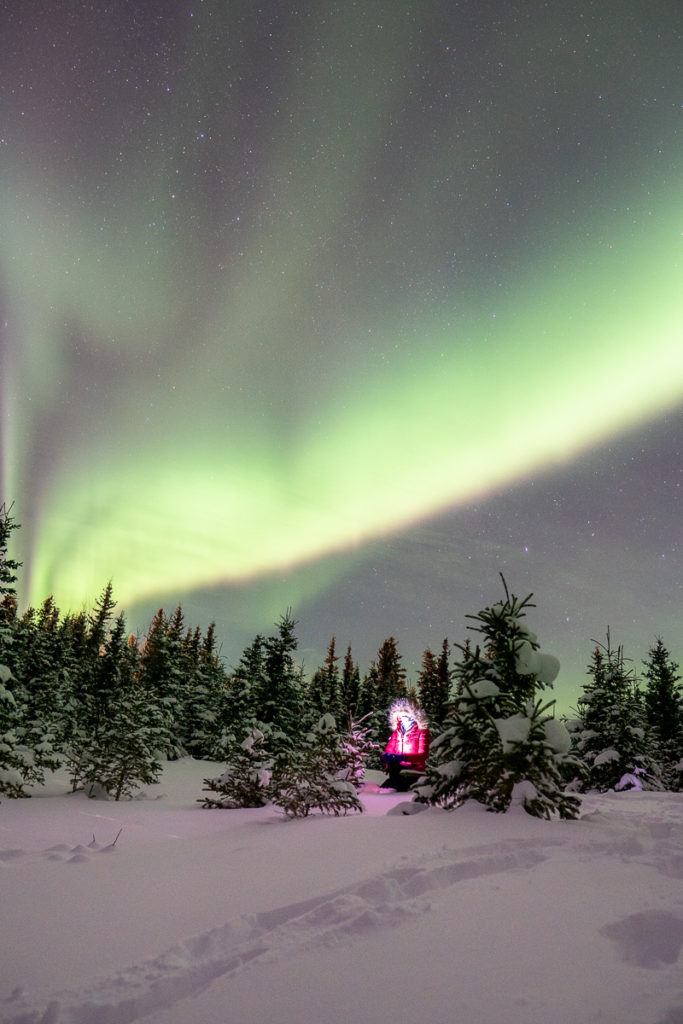alaska in winter aurora borealis