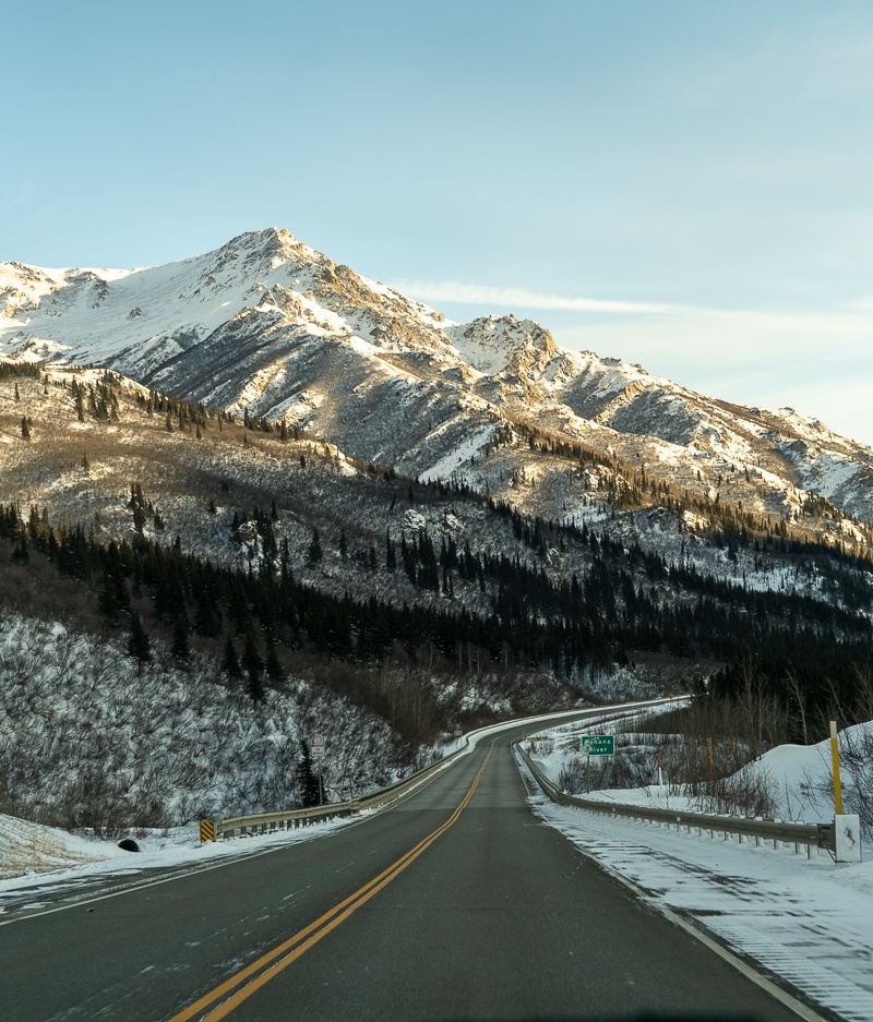 alaska in winter roads