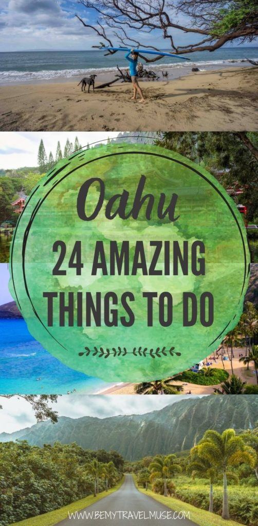 24 amazing things to do in Oahu, Honolulu, Hawaii. Discover the outdoor adventures, explore beautiful beaches and admire the great wildlife and nature in Oahu with this awesome list. #Oahu #Hawaii