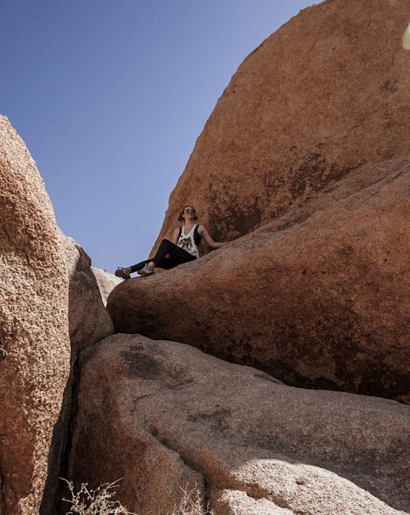 Bouldering at Joshua Tree National Park.