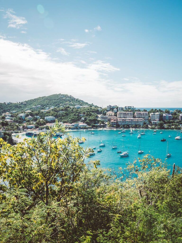 View of Cruz Bay from Lind Point Trail