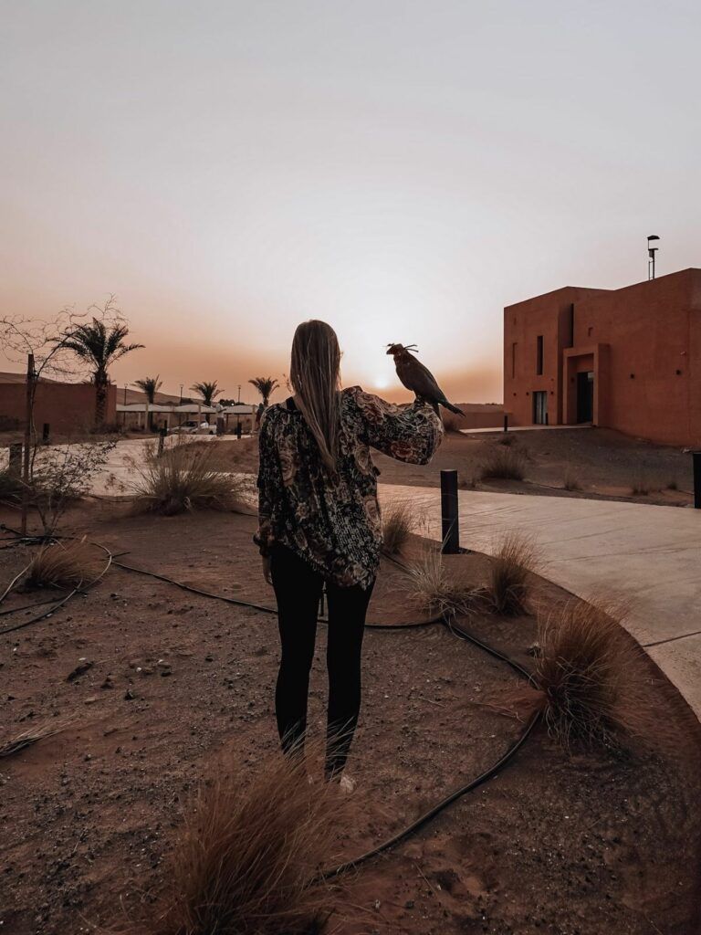 Be mindful of how you dress during solo female travel in Dubai. Long pants, loose shirt.