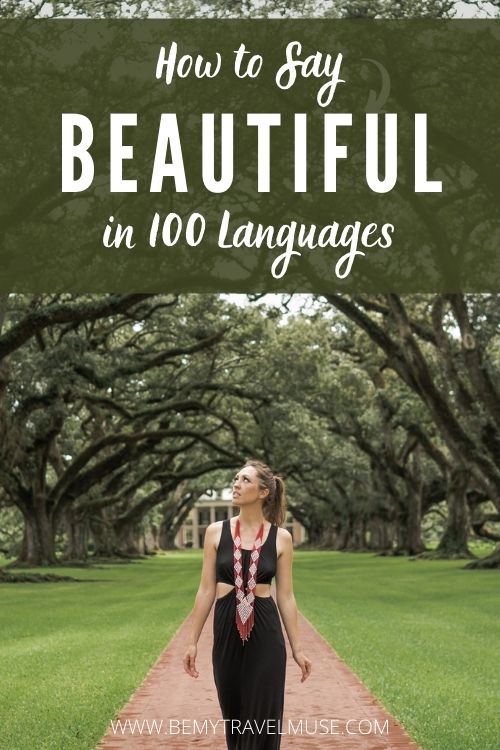 how to say beautiful in other languages