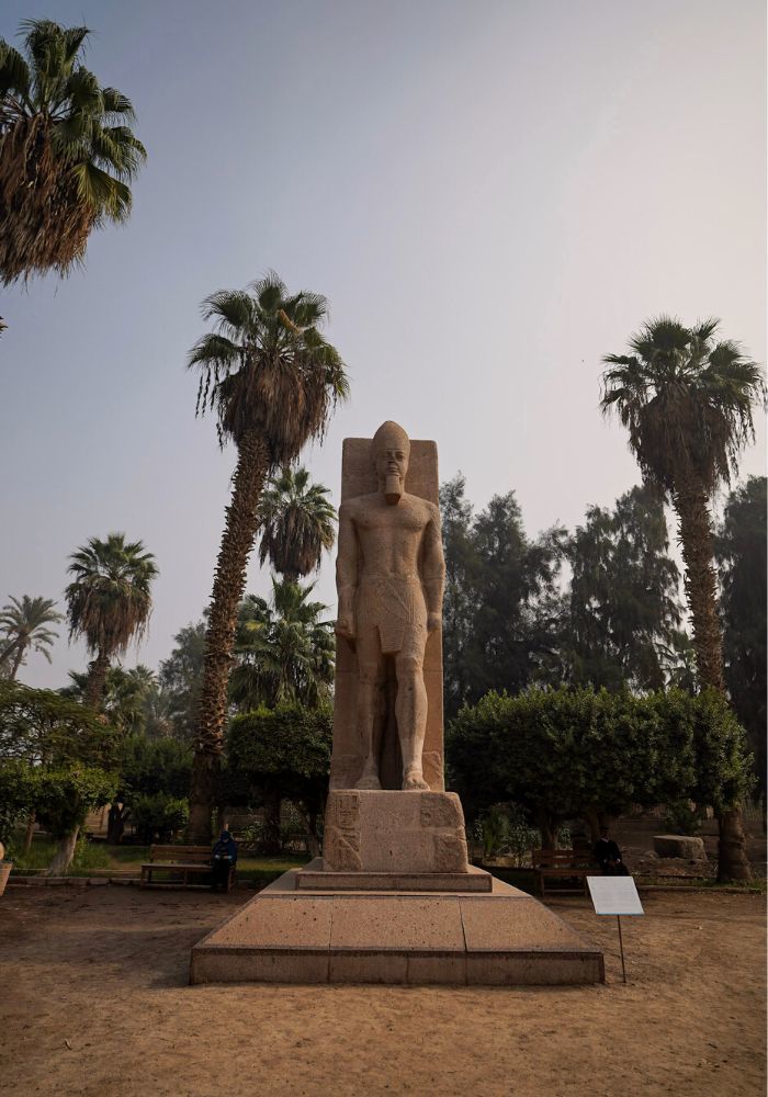 An Egyptian sculpture in Memphis.