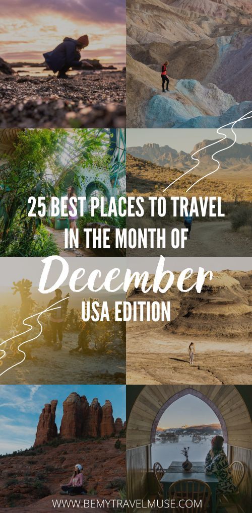 From coast to coast, these are the best places to travel in the USA this December. #travelusa #decembertravel