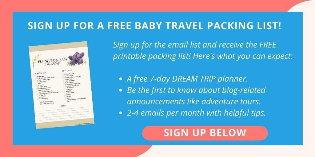 baby travel packing list