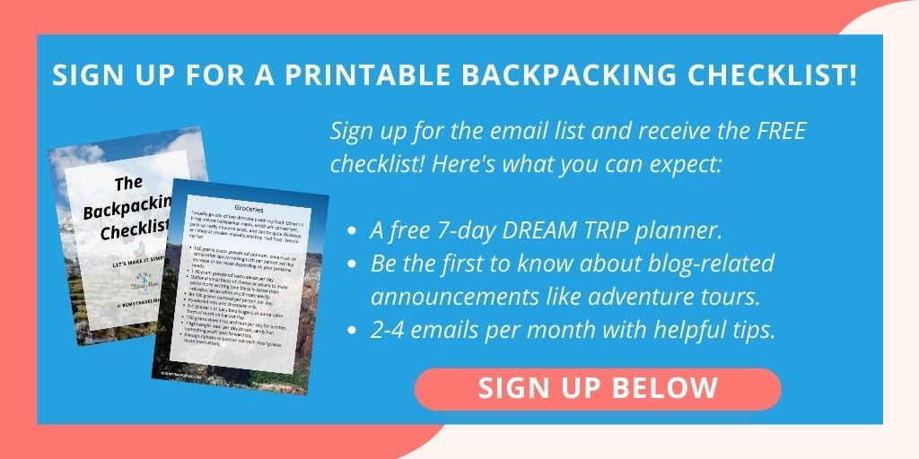 backpack travel checklist