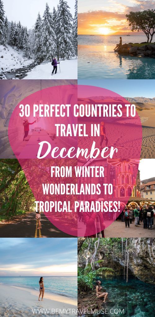 Traveling this December? These destinations are scattered across the globe, from island paradises to the best wintery cities and beyond. #decembertravel