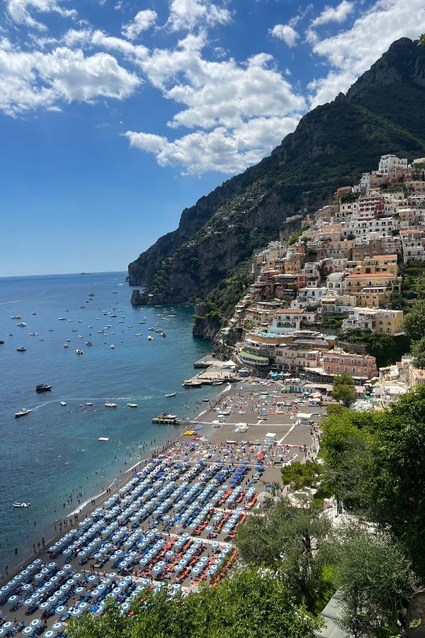 A view of the hillside town of Positano on Italy's Amalfi Coast, one of the best places to visit in Europe in the summer.